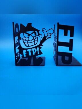 FTP! Spook & Boris Collectible Black Metal Bookend Set